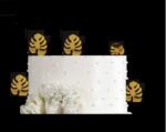 Leaves Cake Decoration Golden Cake Topper (Pack Of 6) - Image 3