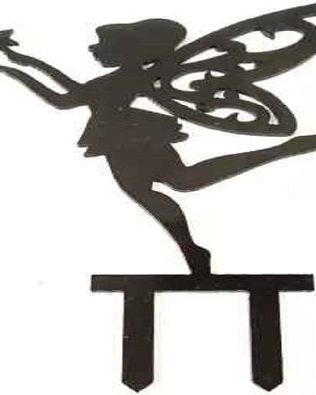 happy birthday cake topper fairry fly design Cake Topper  (black Pack of 1)