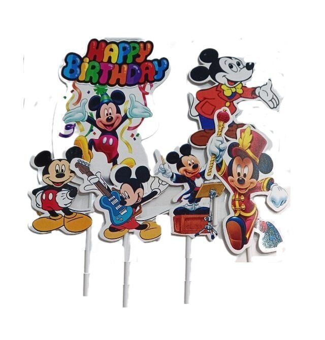 Cartoon cake topper for cake decoration (pack of 6 )