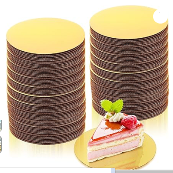 12*12 Cake Base, Circle Cardboard, Round Cake Boards Perfect for Cake base  for 2kg Cake (set of 50 ) )