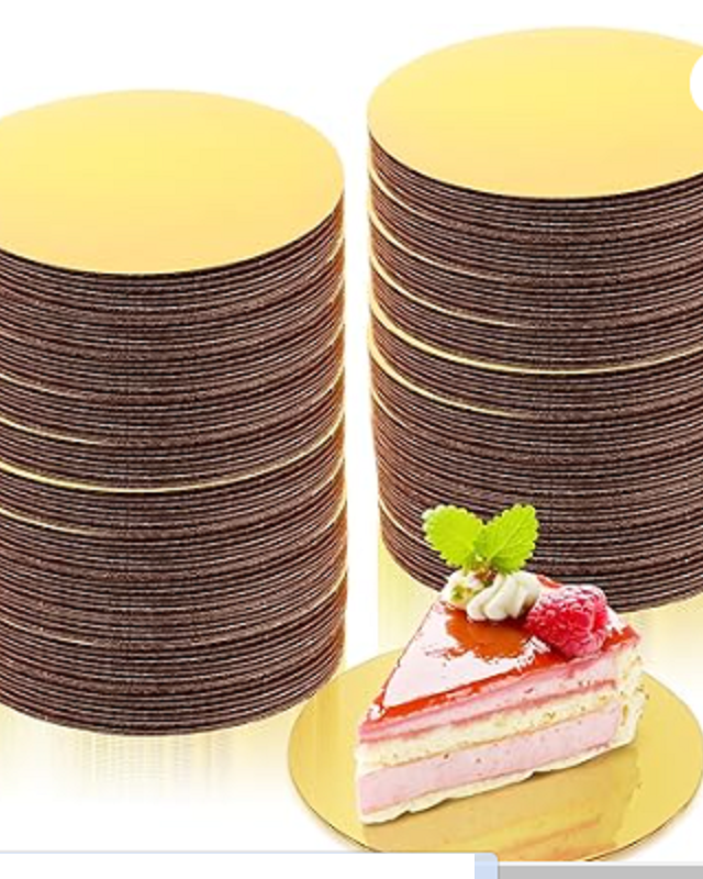 12*12 Cake Base, Circle Cardboard, Round Cake Boards Perfect for Cake base  for 2kg Cake (set of 50 ) )