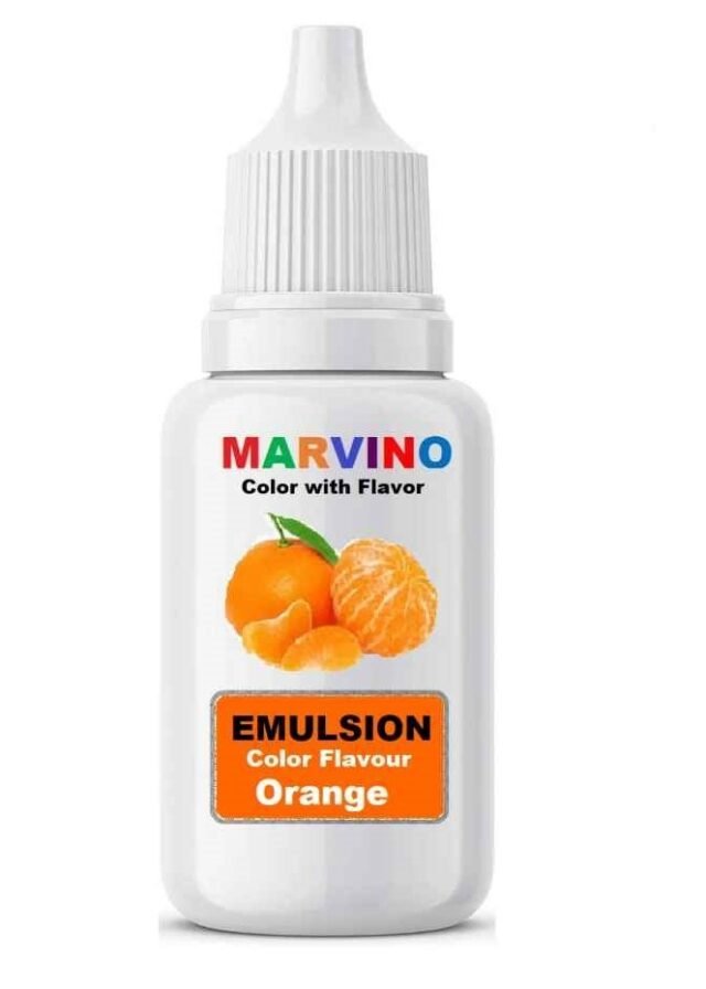 Marvino Emulsion (Orange ) Flavored for cakes icecreams pastries whipcreams Jellies 20 ml