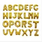 Foil Letters Balloons Gold  ( 40 *16 )CM 1 PC