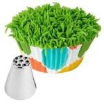 Grass Nozzle Icing Nozzle Leaf Piping Nozzle Icing Tip Pastry Tips Cup Cake Decorating Baking Tools Bakeware Create Leaves - - (Grass Nozzle)