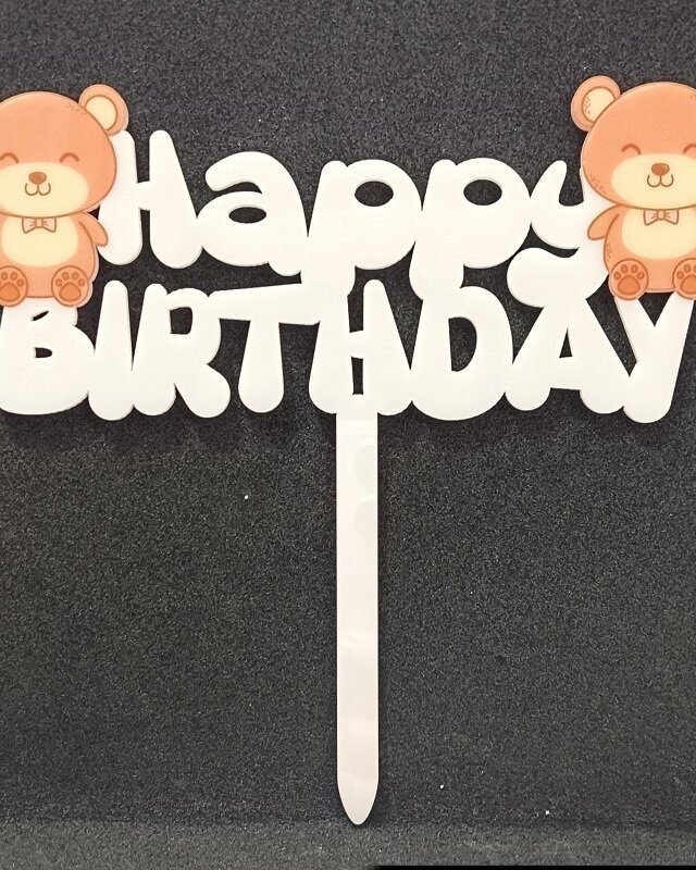 HAPPY BIRTHDAY CAKE TOPPER
