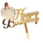 #4 Happy Birthday Cake Topper For Girls Birthday Cake (Pack Of 1)