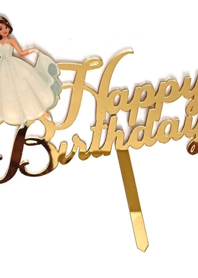 #4 Happy Birthday Cake Topper For Girls Birthday Cake (Pack Of 1)