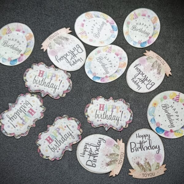 Happy Birthday Cupcake Tags