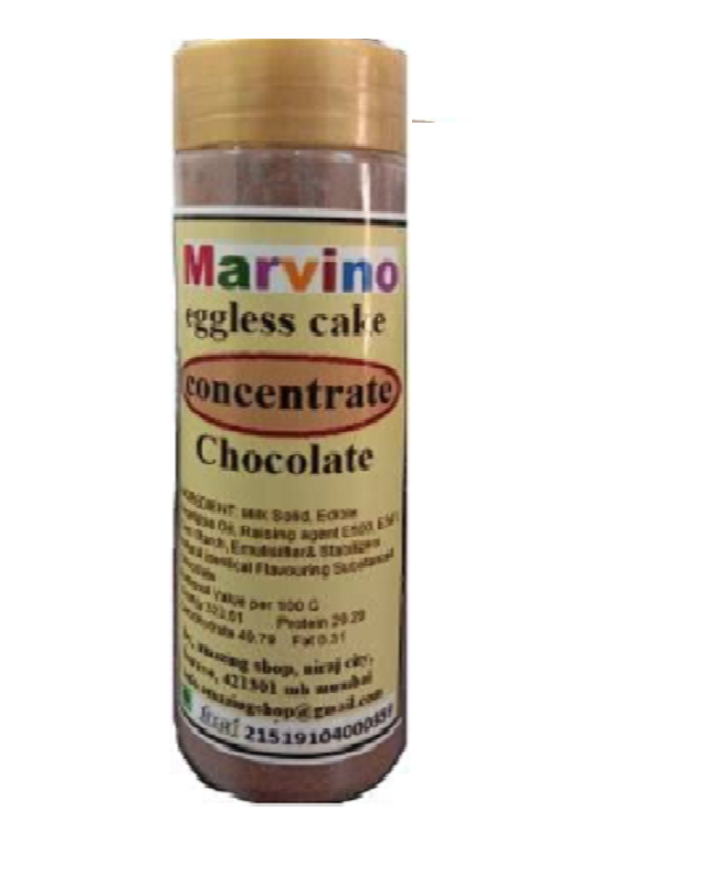 Marvino Eggless Cake Chocolate Concentrate (100g) Raising Ingredient Powder