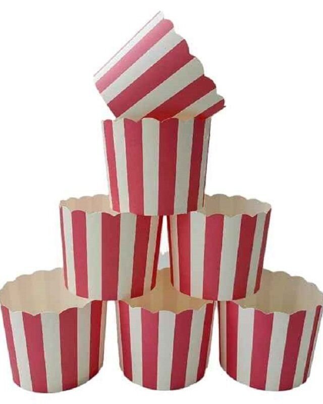 Paper Cupcake Liners, Muffin Cups for Baking/Wedding/Functions/Party (Random Colors and Designs) Medium- Pack of 24