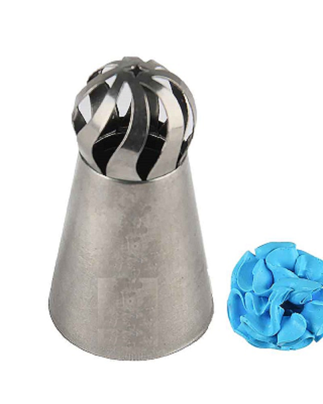 Round Ball Shape Cake Decoration Nozzle Cream Icing Piping Nozzle Tip Stainless Steel Nozzle Cream Puff Decor Pastry Icing Piping Tool, 1 Piece