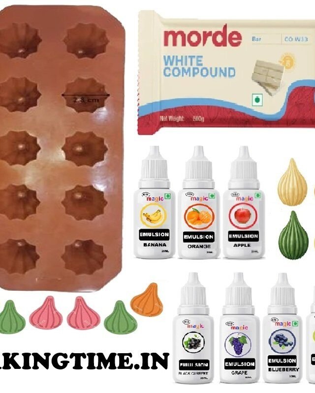 Chocolate Modak Mould And Emulsion Set