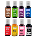 Marvino Whip Color Set Of 8 (Brown, Green, Purple, Blue, Red, Yellow, Pink, Silver)