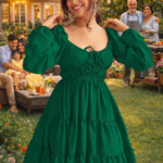 Women Mini Dress Casual Summer Outfit green