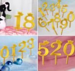 0-9 Number Cake Topper (Gold) - Image 4