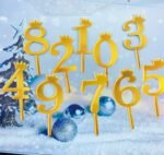 0-9 Number Cake Topper (Gold) - Image 5