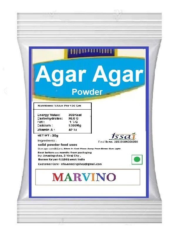 Agar Agar Powder, 30g [Vegetarian Gelatin Alternative | Plant-Based Product | Perfect for Making Jelly]