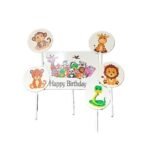 Happy birthday  Cartoon Cake Topper ( PACK OF 6 )