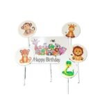 Happy birthday  Cartoon Cake Topper ( PACK OF 6 )