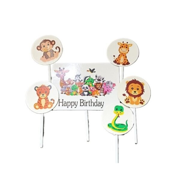 Happy birthday  Cartoon Cake Topper ( PACK OF 6 )