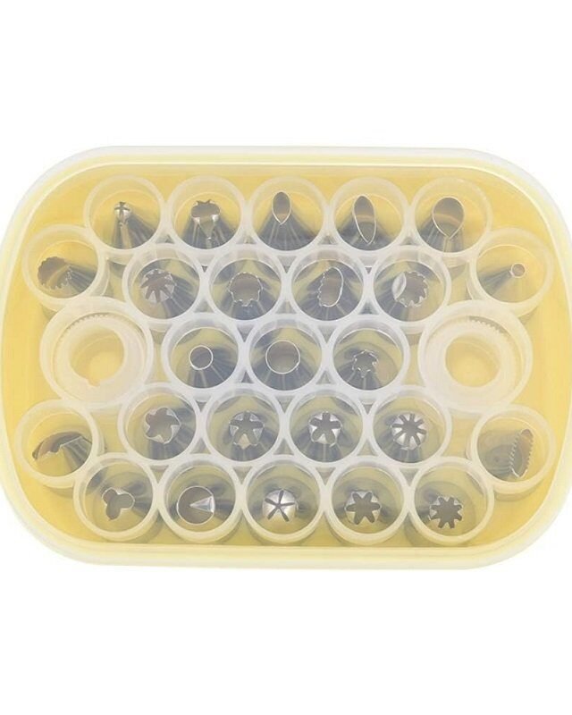 Stainless Steel Round Icing Nozzles (Steel Pack of 27)