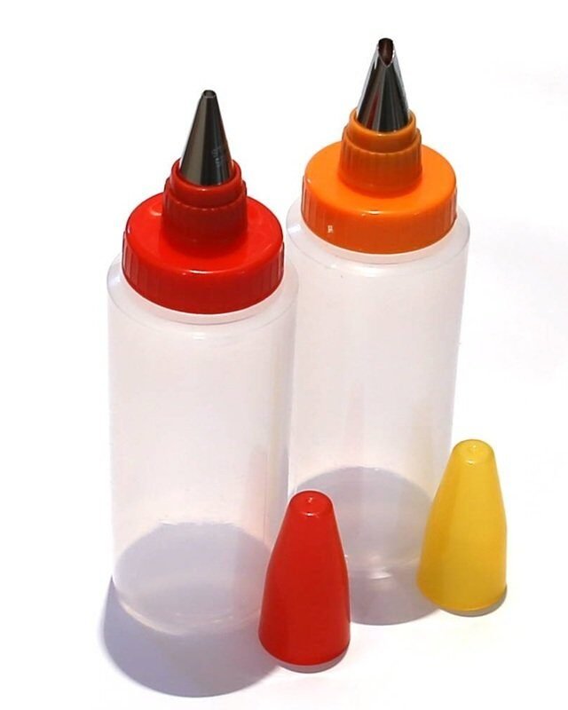 Squeeze Bottle With Nozzle Set Of 2