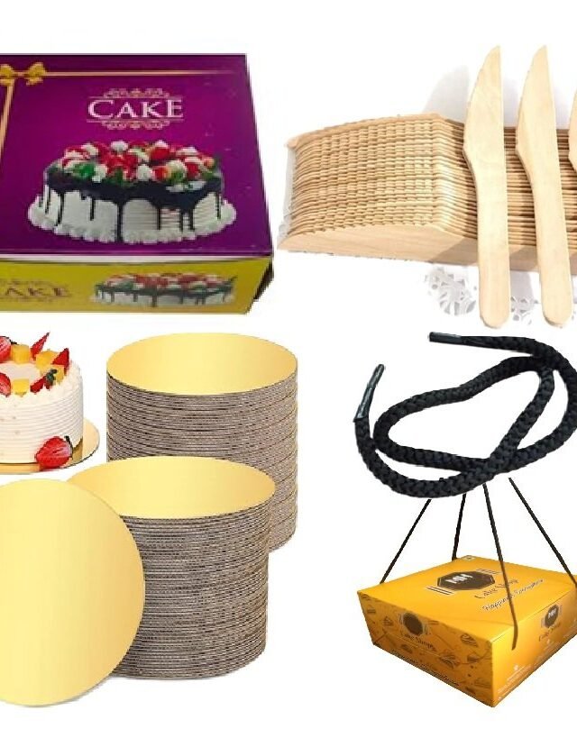 125pcs Premium cake packaging box with accessories for 2kg cake