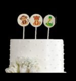 Happy birthday  Cartoon Cake Topper ( PACK OF 6 ) - Image 2