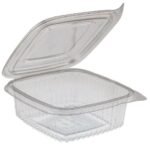 Square Teacake Plastic Containers Box 375gm (Pack of 25)