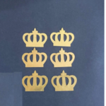 Golden Mini Crown  For Cake Decoration Topper (Pack of 6 )