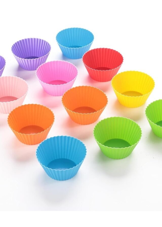 Silicone Cupcake/Muffin Mould 104pcs (Pack of 1) MULTICOLOUR