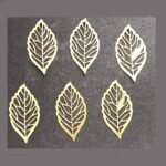 Golden Color Leaf Cake Decoration Cake Topper (PACK OF 6)