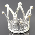 Mini Crown Silver Color Cake Topper