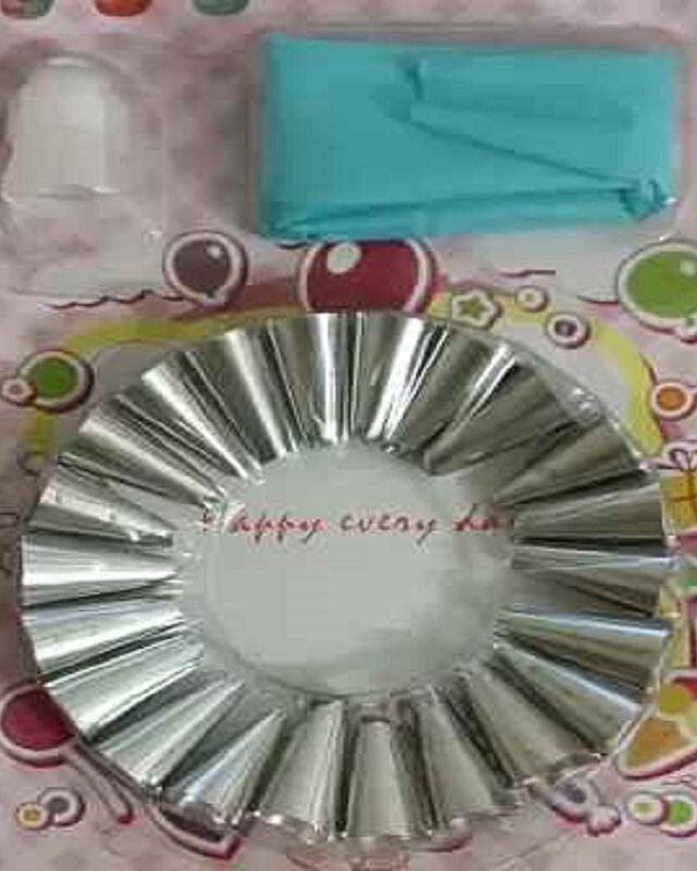 cake Icing Nozzle Stainless Steel, Plastic, Silicone Quick Flower Icing Nozzle  (Steel Pack of 24)