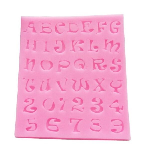 Pink Silicone Alphabet Mould