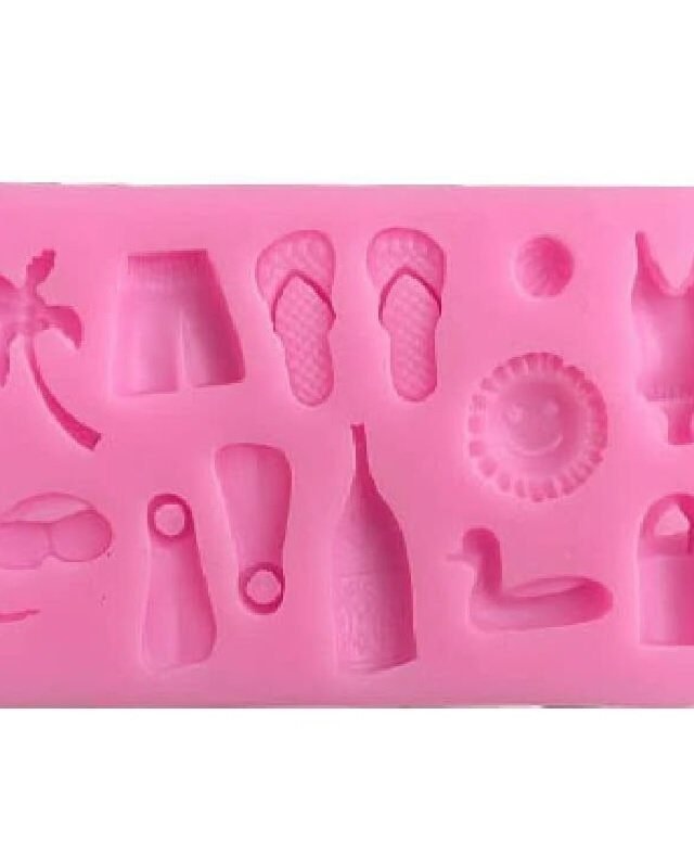Pink Silicone Beach Mould