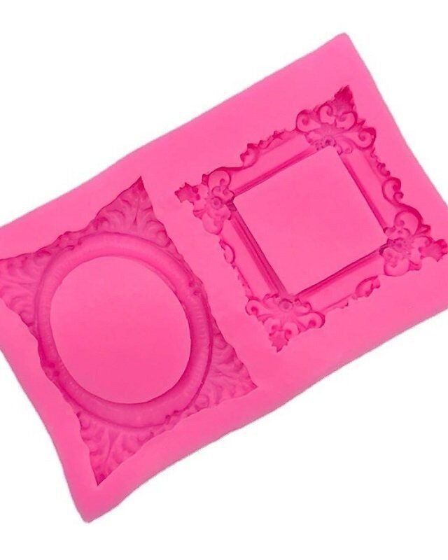 Pink Silicone Double Mirror Frame Mould