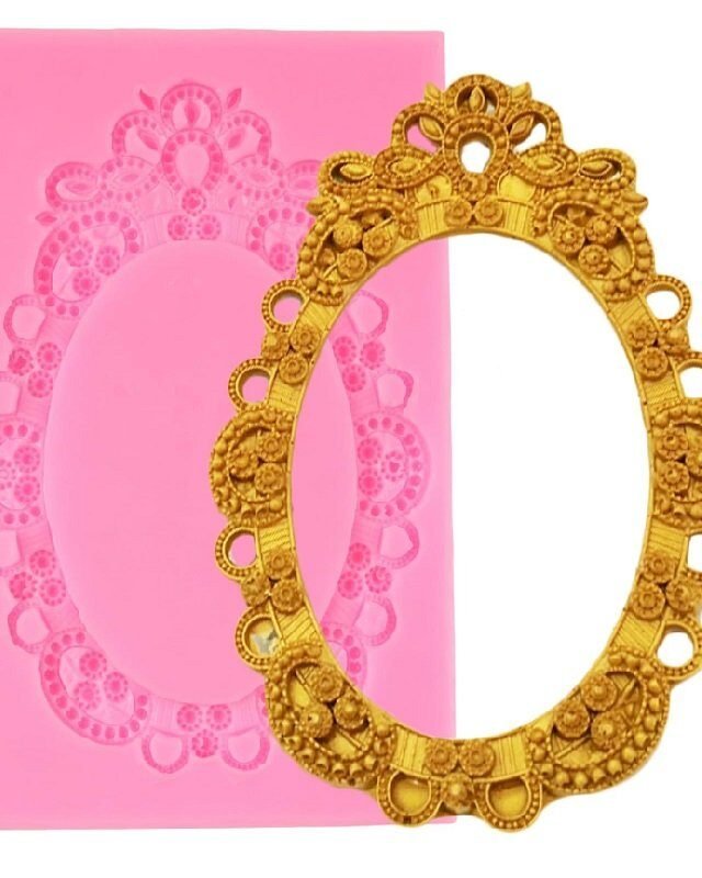 Silicone Mirror Frame Mould (Pink)