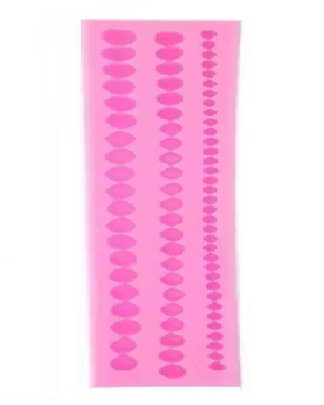 Pink Silicone Pearl Mould (3 lines)
