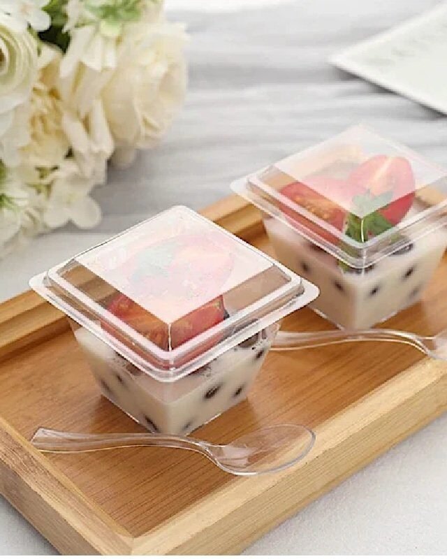 10pcs Mousse Mini Dessert Cup (with lid)