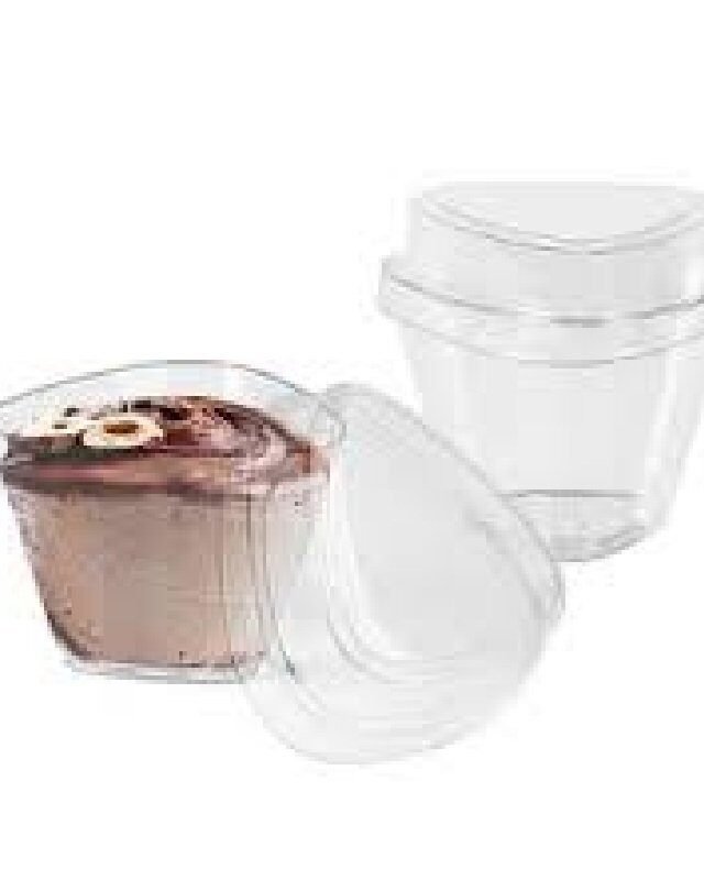 10pcs Mousse Mini Dessert Cup (with lid)