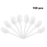 Disposable White Plastic Spoon (Pack Of 100)