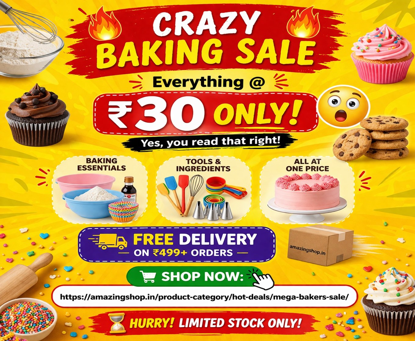 mega Bakers sale at ₹30 each
