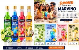 Marvino mocktail syrups - tropical flavors