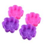 Reusable Flower-Shaped Baking Molds for Cupcakes Pudding Jelly a