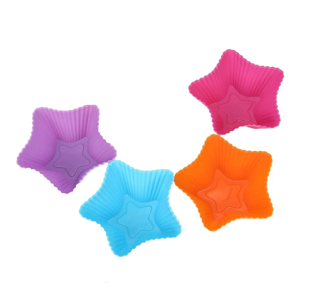 Reusable star Shaped Baking Molds for Cupcakes Pudding Jelly a