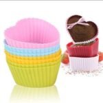 Silicone Heart Shape Muffin Mould 4Pcs amazingshop.in b