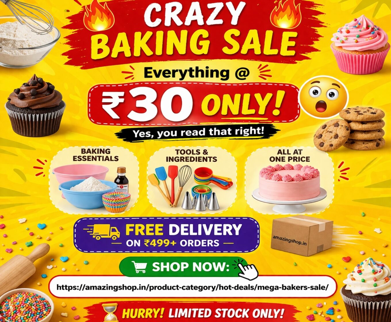 mega Bakers sale at ₹30 each