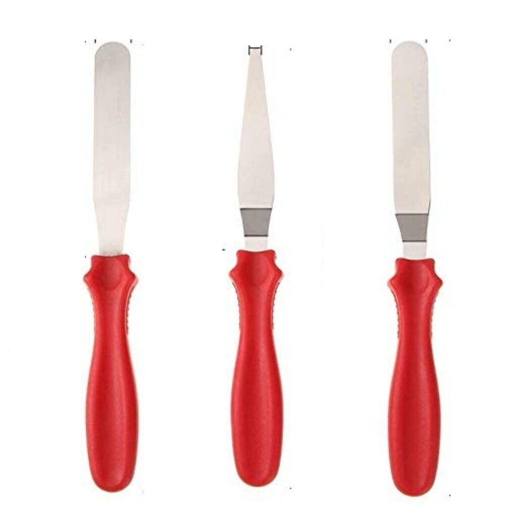 3pcs stainless steel cake icing kitchen pallet tool set