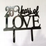 25 Years Of Love Cake Topper
